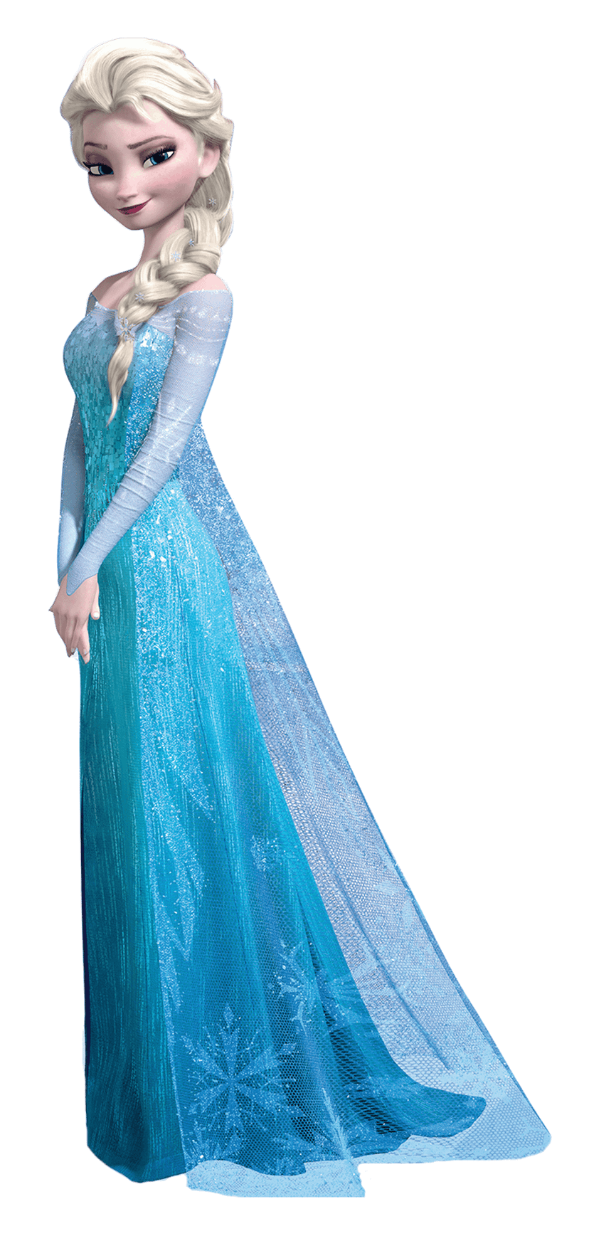 Elsa Anna Olaf character illustration shows the group standing together in stylized digital painting style.