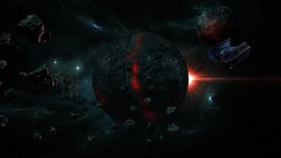 Imperial Tie Fighter Exploding Planet Mobile Background