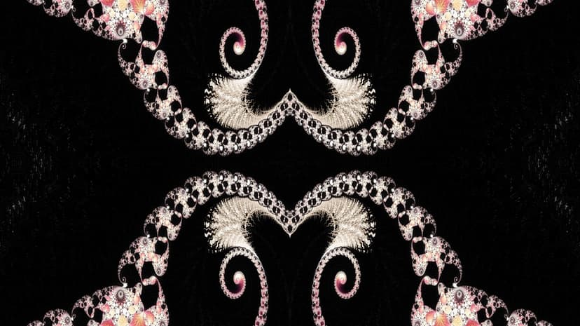 Psychedelic fractal art showcasing intricate neon spirals and glowing geometric patterns on a black background.