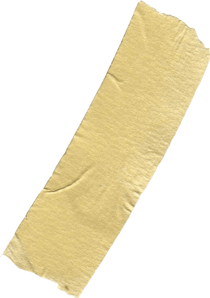 Brown adhesive tape strips featuring realistic torn edges and wrinkled matte textures displayed in various widths.