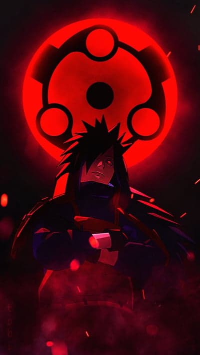 Madara Uchiha with Rinnegan and Sharingan Eyes