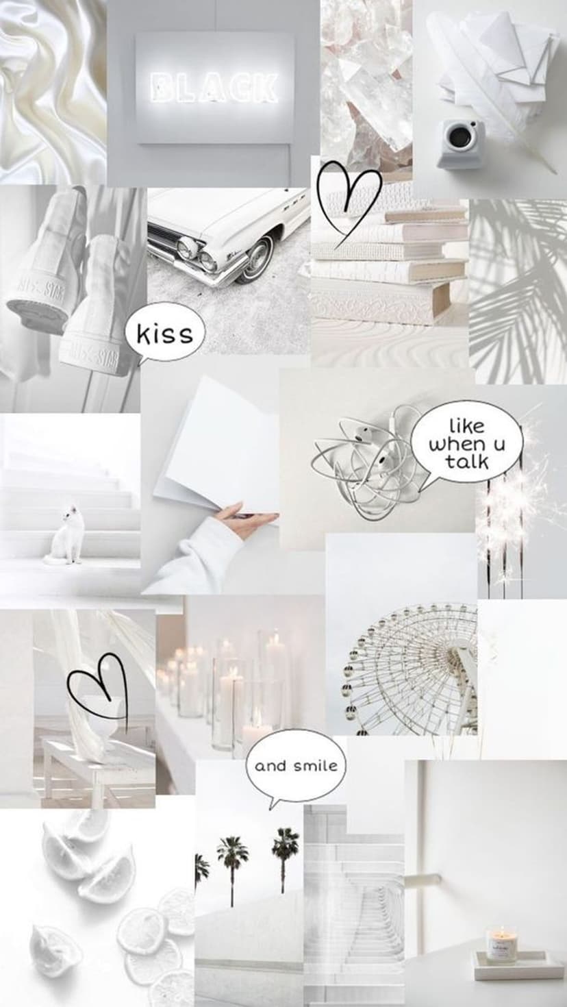 White cat, vintage car, and crystals arranged in a minimalist collage with soft satin and stacked old books.