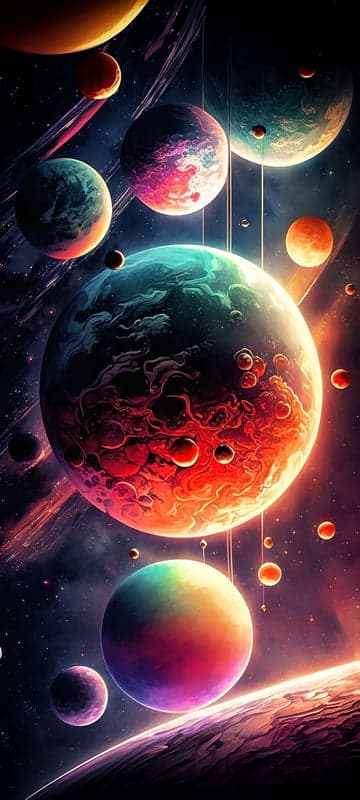 Vibrant Planets in Cosmic Nebula