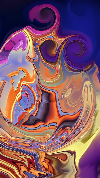 Abstract Swirls of Vibrant Colors and Psychedelic Forms