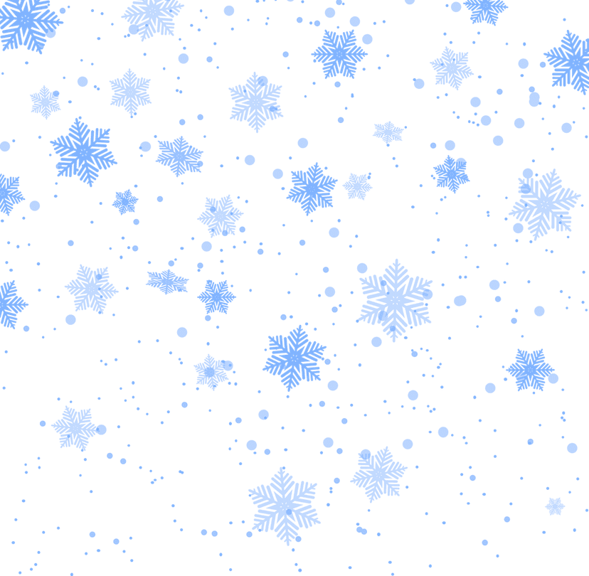 Blue snowflake Euclidean pattern illustration featuring textured shading on a rectangular background for winter designs.