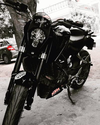 KTM Duke Street Bike Monochrome Prince Edition Phone Wallpaper