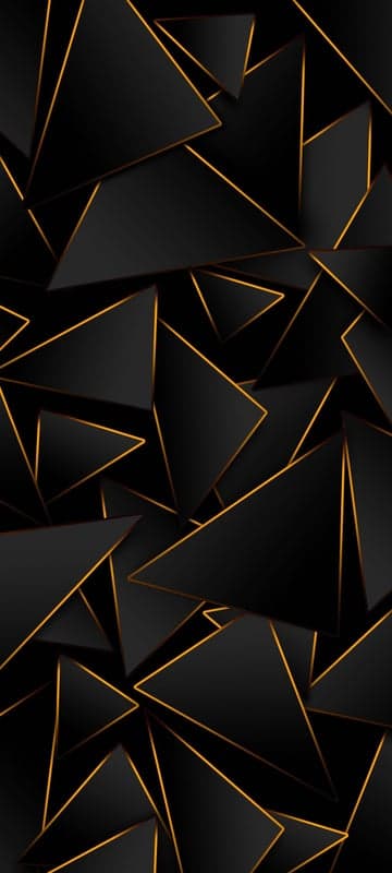 Black and Gold Geometric Triangle Abstract Wallpaper