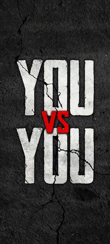 You vs You Cracked Texture Motivational Wallpaper