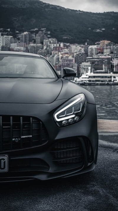 Matte Black Mercedes-AMG GT R by the Water