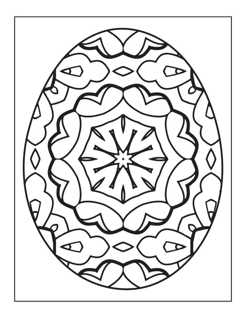 Mandala floral line art features a symmetrical white circular pattern centered on a matte black background.