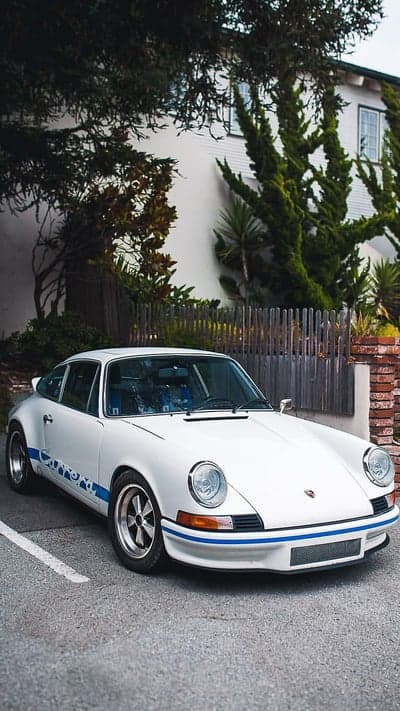 Classic Porsche 911 with Blue Stripes Phone Background