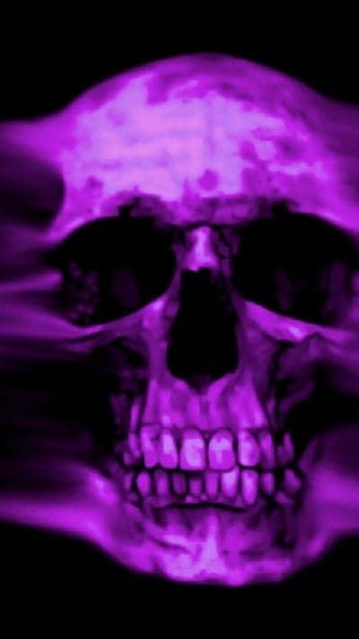 Neon Purple Smoke Skull Dark Fantasy Tablet Wallpaper