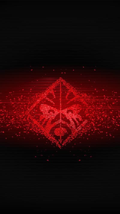 Crimson Glitch - Abstract Cyber Symbol