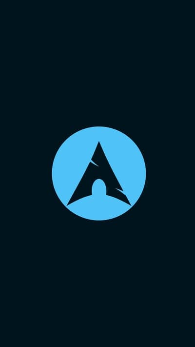 Arch Linux Logo on Dark Blue Background Wallpaper