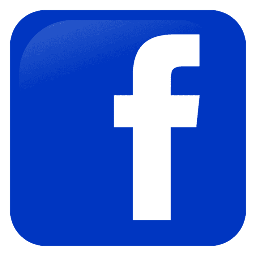 Facebook logo featuring a white lowercase f centered on a rounded blue square background with clean edges.