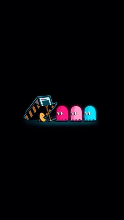 Pac-Man and Ghosts in a Funny Cartoon
