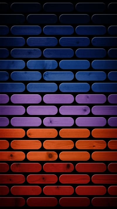 Colorful Wooden Brick Pattern Background
