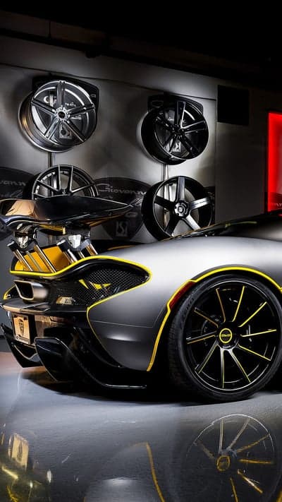 McLaren P1 Hypercar Custom Wheels Phone Background