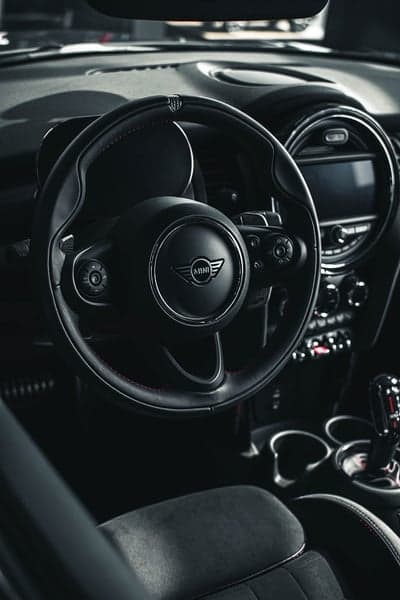 Sleek Mini Cooper Cockpit Interior Tablet Wallpaper