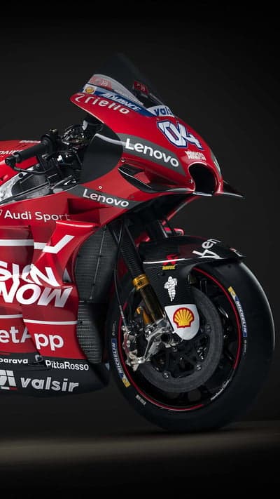 Ducati MotoGP Red Racing Bike Mobile Phone Wallpaper