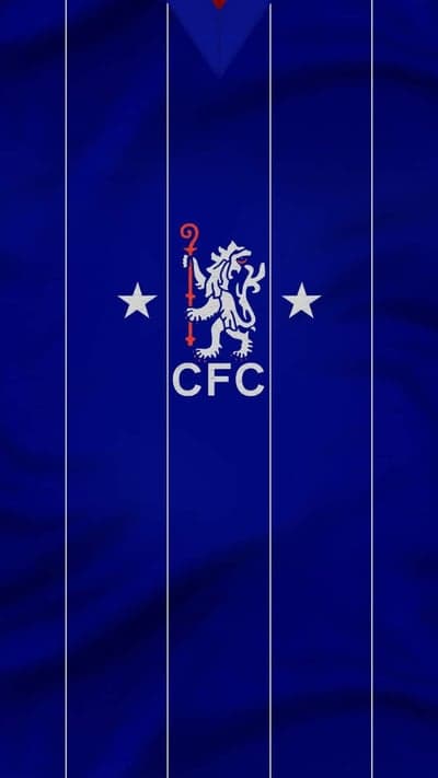 Chelsea FC Lion Logo and Stars Blue Jersey Design