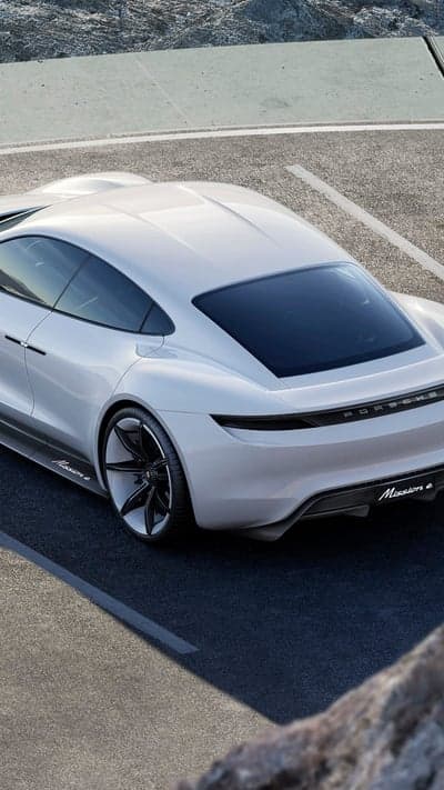 Porsche Mission E Concept Rear View Mobile Wallpaper