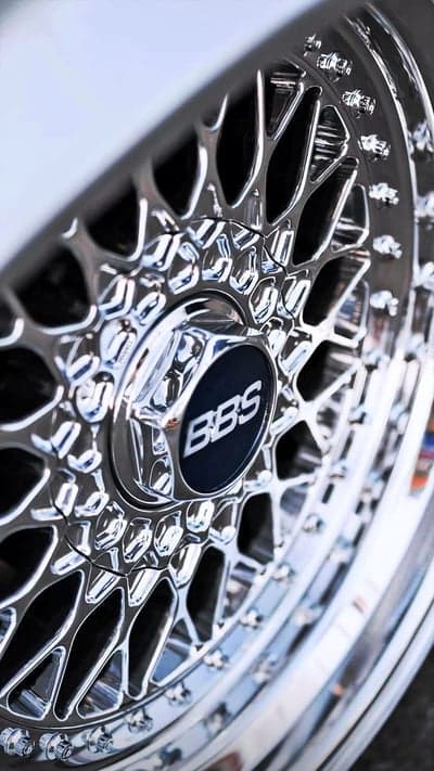 Shiny BBS Car Wheel with Classic Mesh Design
