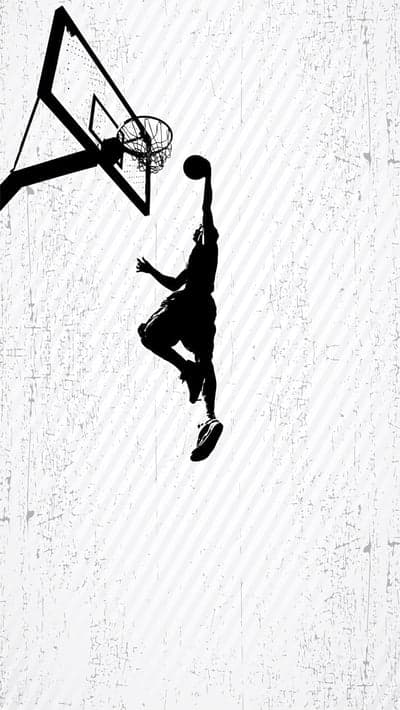 Slam Dunk Silhouette - Airborne Athlete's Triumph