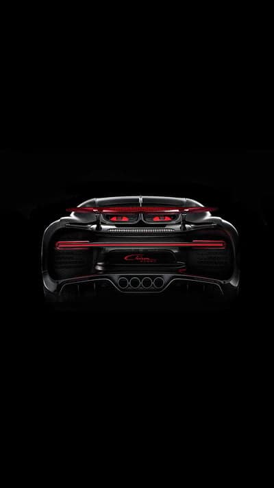 Bugatti Chiron Super Sport 300+ Rear Black Red