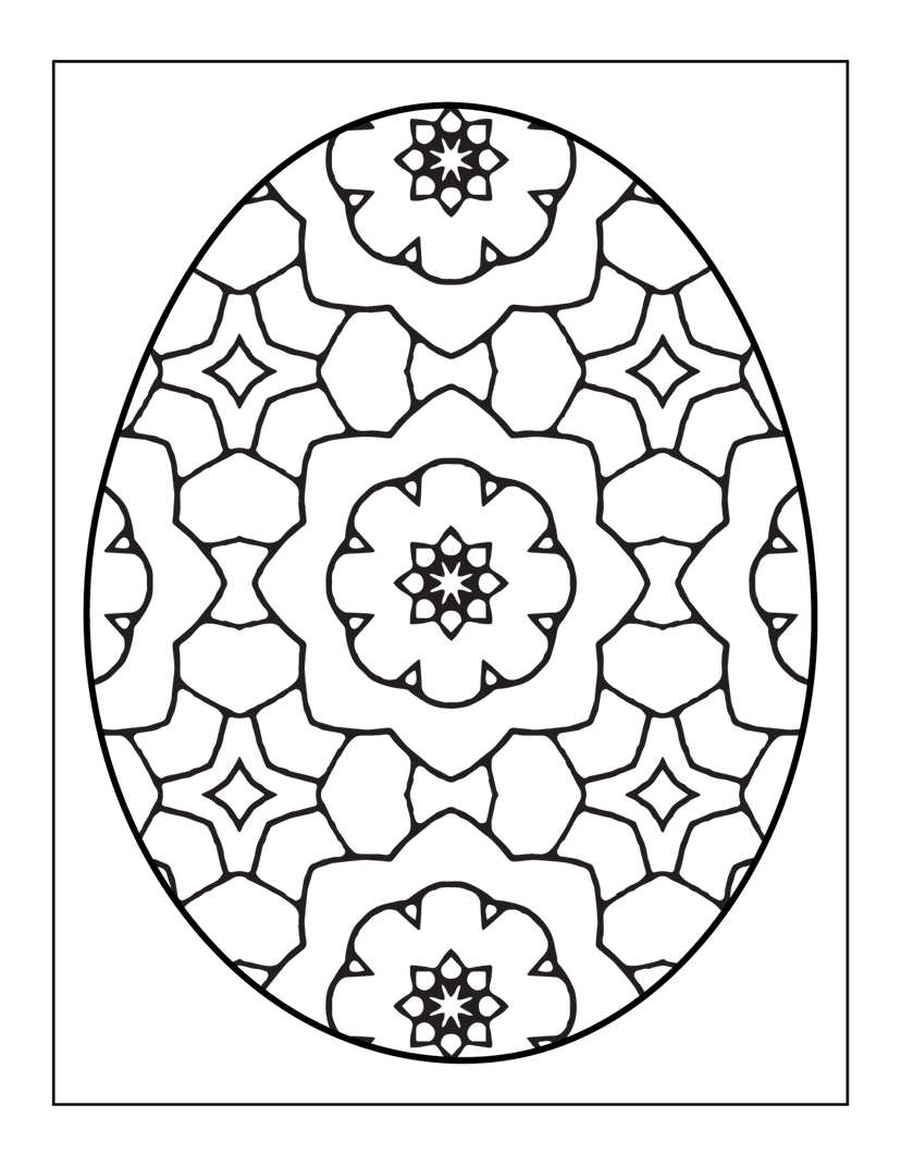 Mandala geometric outline features a dark gray octagonal star motif centered within intricate circular patterns.