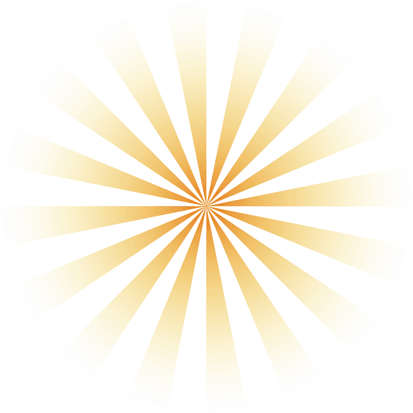 Symmetrical rays expand from the center in a geometric line pattern against a clean transparent background.