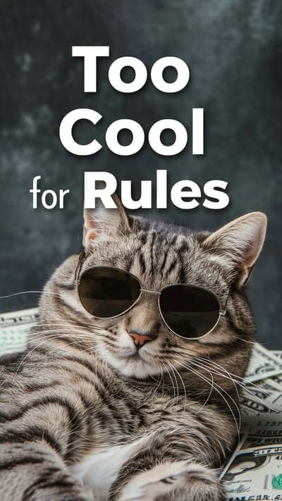 Cool Cat in Sunglasses with Money