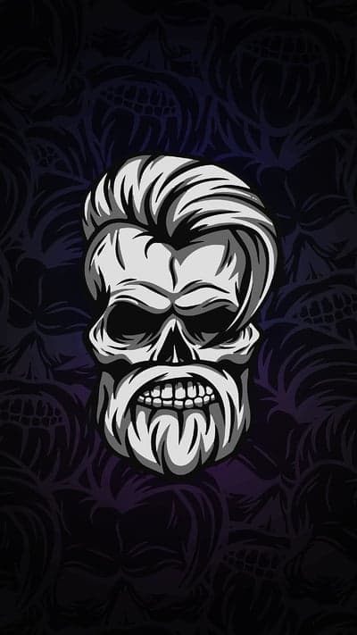 Urban Beard - Skull with Slicked Back Hair