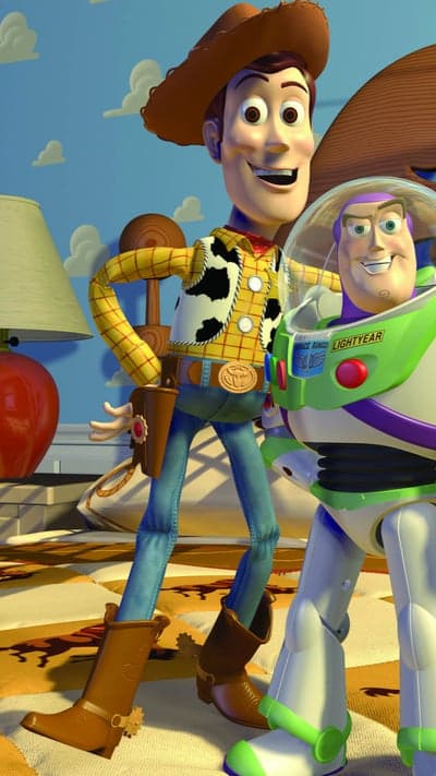 Woody and Buzz Lightyear in a Toy Story scene