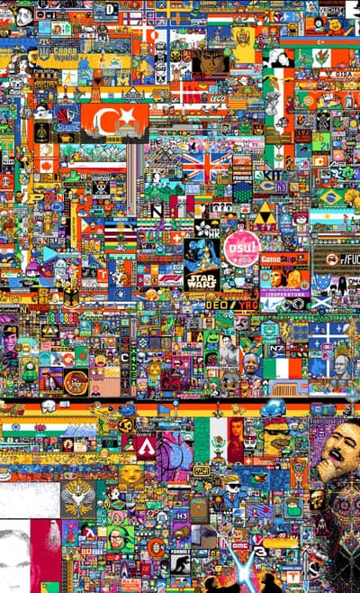 r/Place 2022: A Collaborative Digital Canvas of Memes and Art