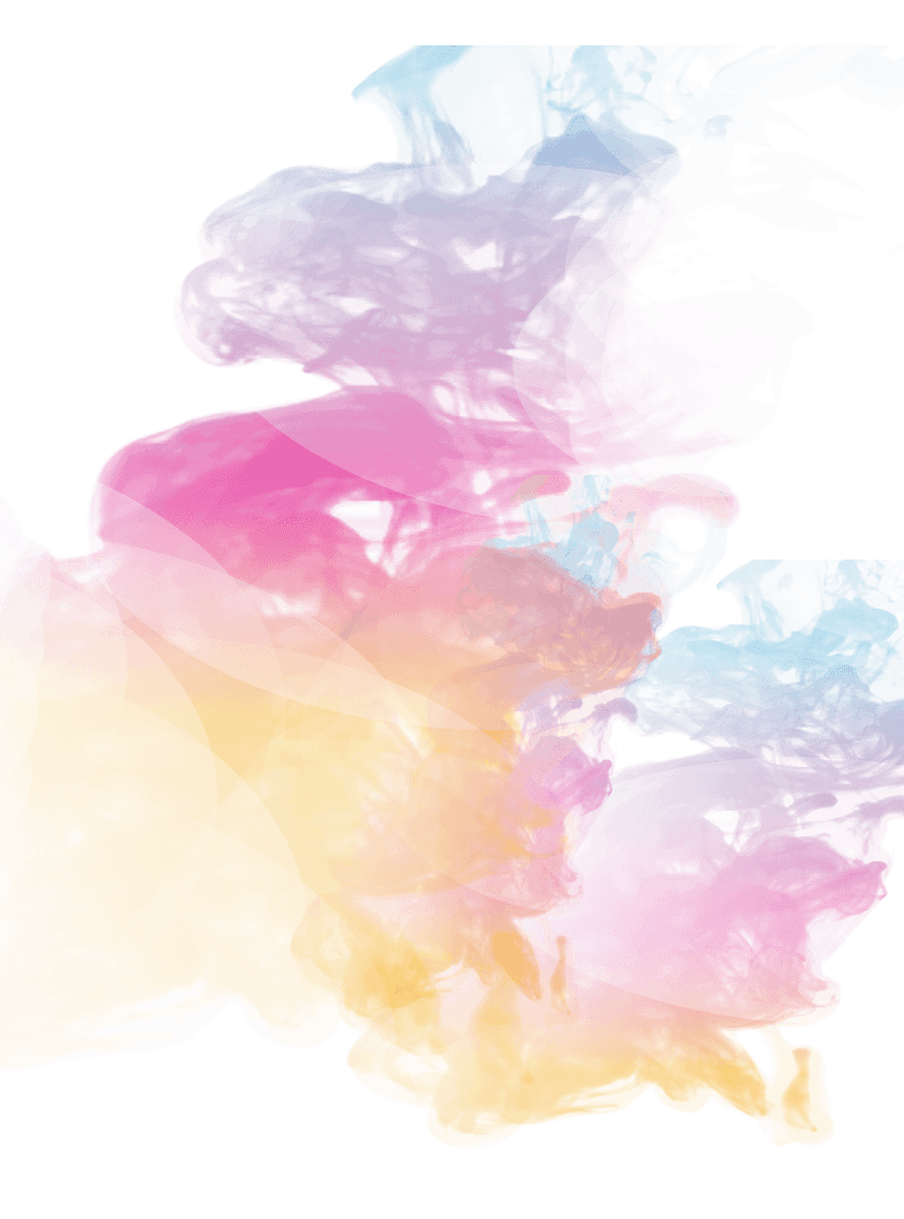 Pink yellow smoke vapor texture displays vibrant pigment swirls and layered atmospheric effects on transparency.