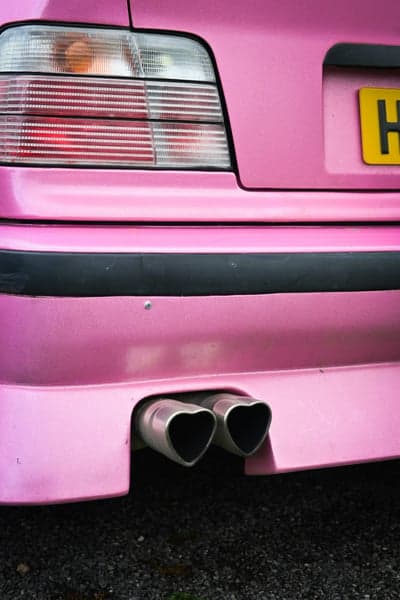 Pink Aesthetic Heart Exhaust Pipe Mobile Wallpaper HD