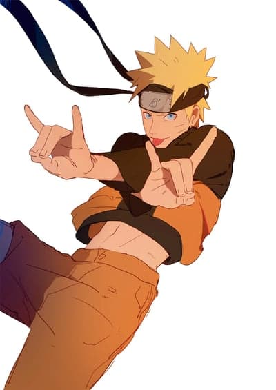 Vibrant Naruto Uzumaki Shinobi Portrait Phone Wallpaper