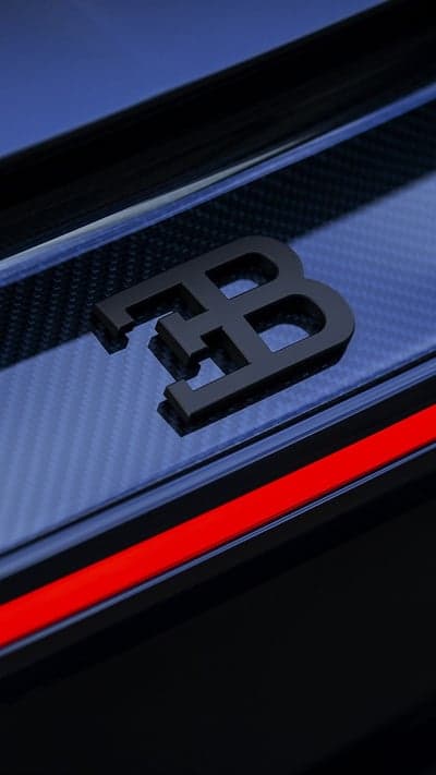 Premium Bugatti EB Logo Blue Carbon Fiber Tablet Screen