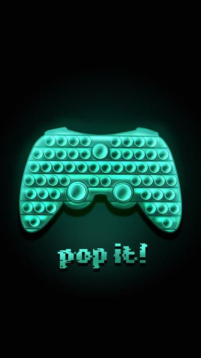 Neon Green Game Controller Fidget Toy Mobile Wallpaper