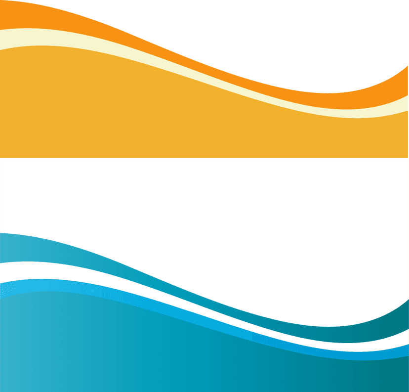 Euclidean wave patterns in teal and yellow curve across a dark blue background with sharp geometric precision.