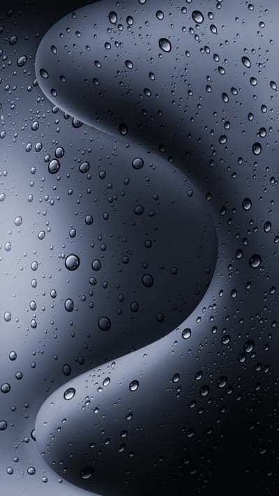 Abstract Dark Blue Swirl with Water Droplets