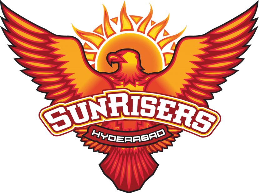 Sunrisers Hyderabad cricket logo featuring an orange phoenix bird with outstretched wings over a rising sun.