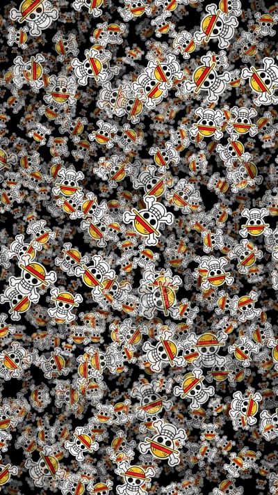 One Piece Jolly Roger Stickers Wallpaper