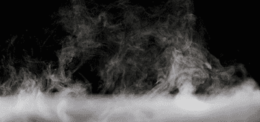Realistic smoke wisp featuring a swirling white vapor trail against a dark background with soft diffused edges.