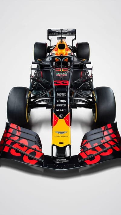 Red Bull Racing F1 Car Front Perspective Phone Wallpaper
