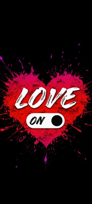 Love On Switch Heart Splash Art Wallpaper