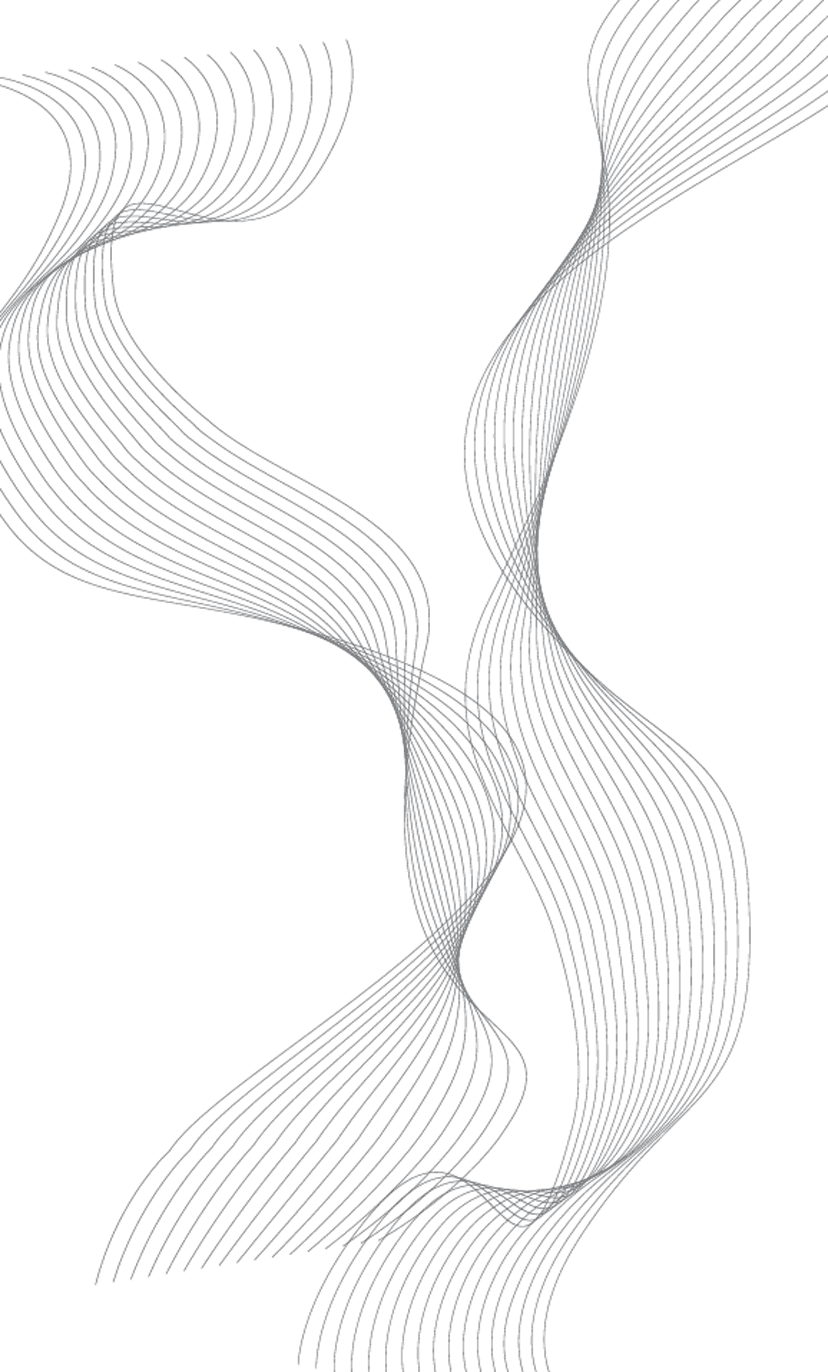 Monochrome fluid wave pattern featuring smooth curved lines and organic motion on a transparent background.