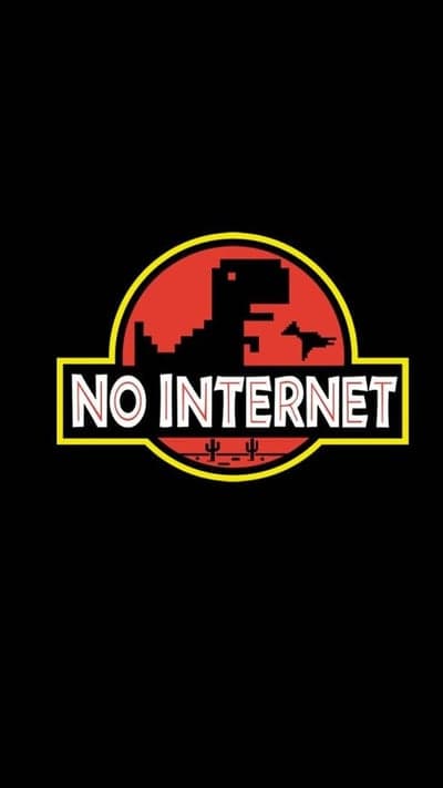 Pixelated Dinosaur 'No Internet' Jurassic Park Parody