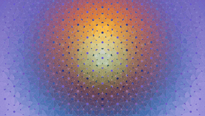 Geometric Polygon Network Purple Orange Phone Wallpaper